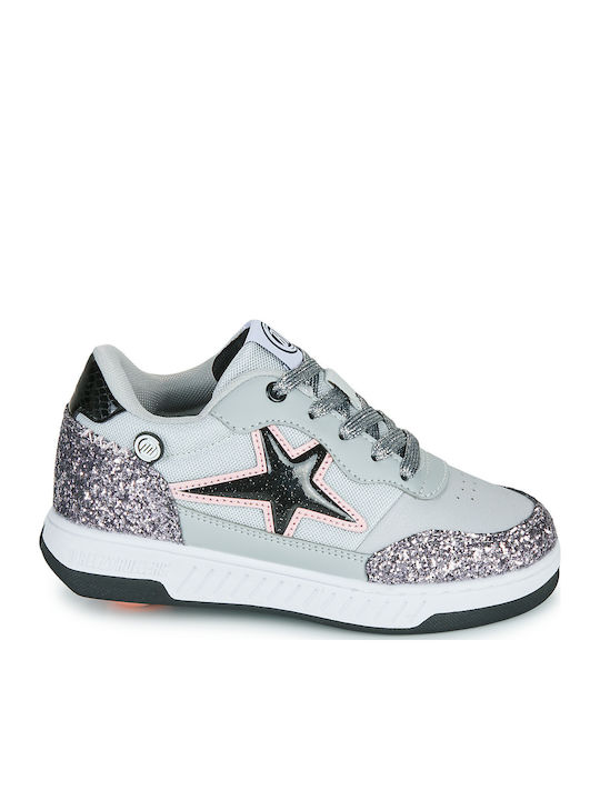 Kids Sneakers with Wheels Silver