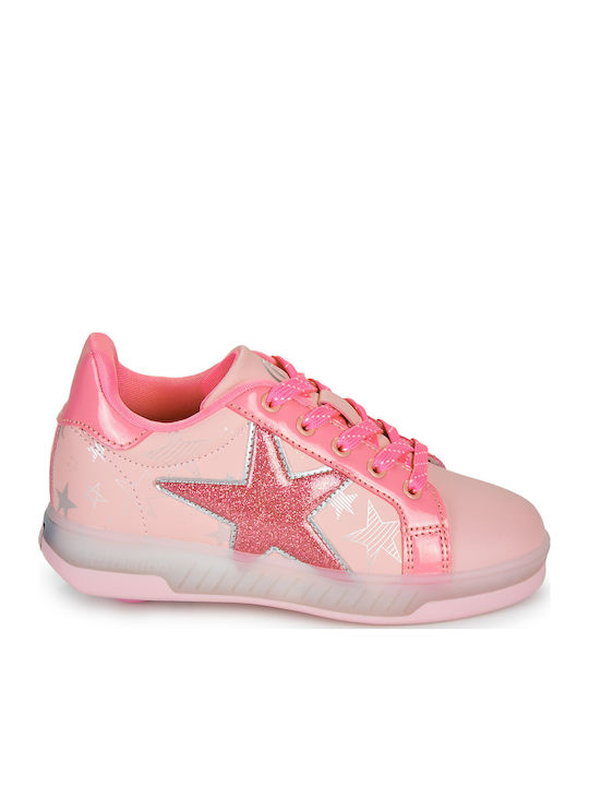 Παιδικά Sneakers με Ροδάκια Ροζ