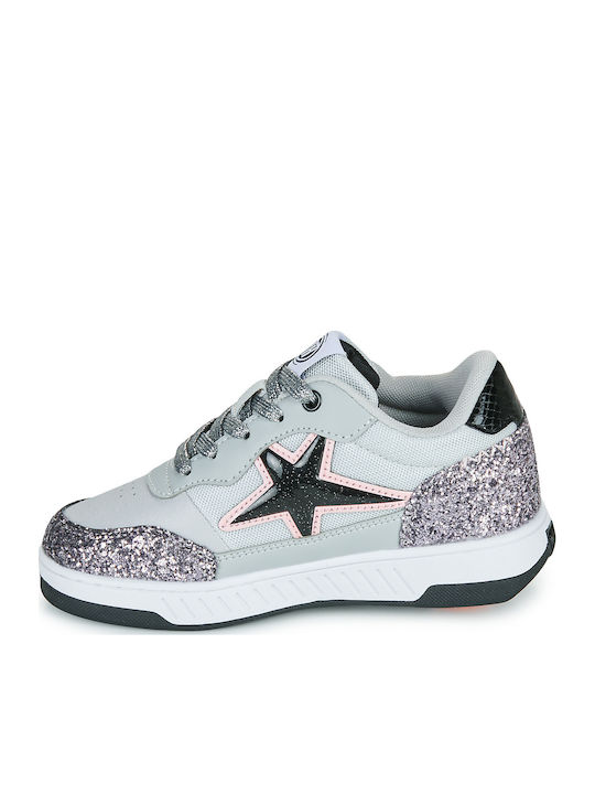 Kids Sneakers with Wheels Silver