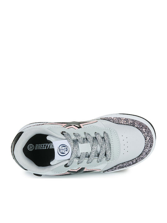 Kids Sneakers with Wheels Silver