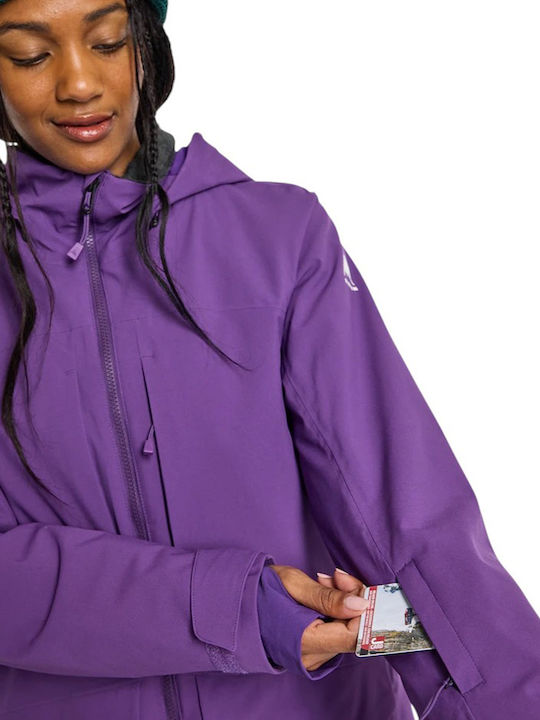 Burton 23828101501 Γυναικείο Μπουφάν για Σκι & Snowboard Μωβ