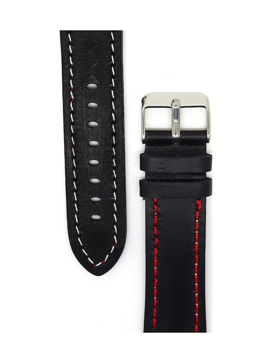 VStraps Curea din piele Negru 22mm