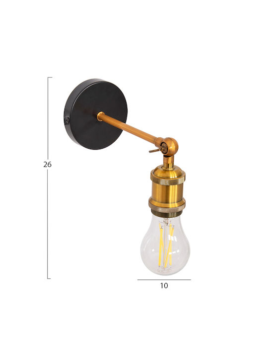 HomeMarkt Reston Leuchte Wand Schwarz 10cm