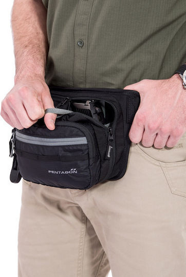 Pentagon Runner Military Pouch Belt made of Polyester Black 3lt