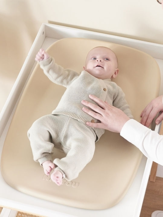 Nattou Soft Changing Pad made of Plastic Beige 50x70cm
