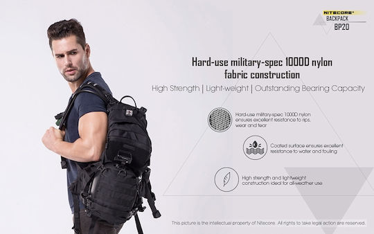 NiteCore Militärischer Rucksack Rucksack Schwarz 20Es