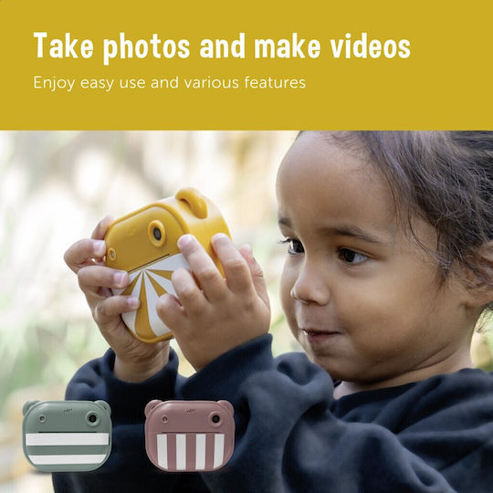 Zazu Fun Kids Camera 48 Mp Instant Printing Hd 1080p Green