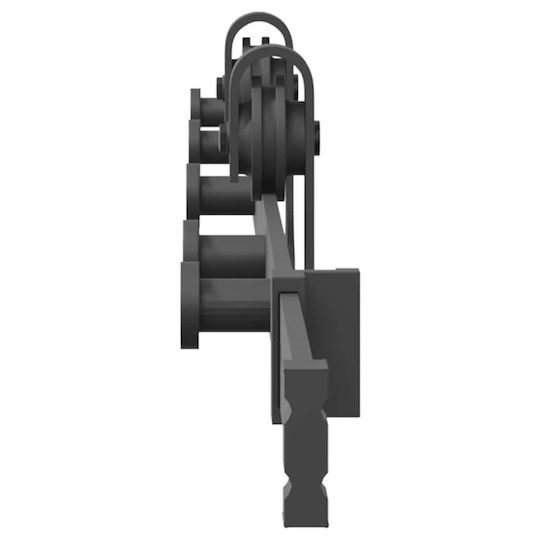 vidaXL Sliding Door Mechanism for Middle Door 213.5cm Black