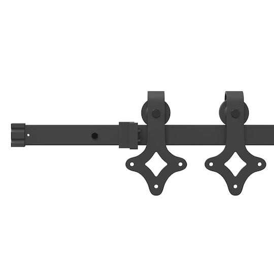 vidaXL Sliding Door Mechanism for Middle Door 213.5cm Black