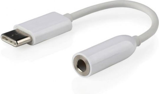Gembird Μετατροπέας USB-C female σε 3.5mm female Λευκό 1τμχ A-CM-3.5F-01