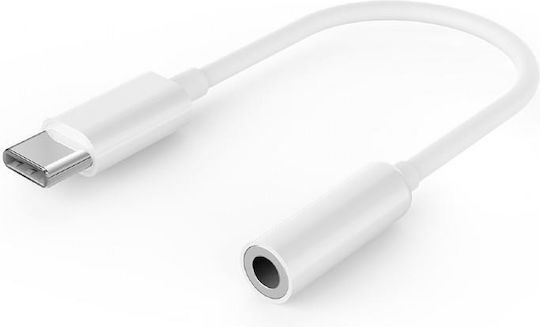 Gembird Μετατροπέας USB-C female σε 3.5mm female Λευκό 1τμχ A-CM-3.5F-01