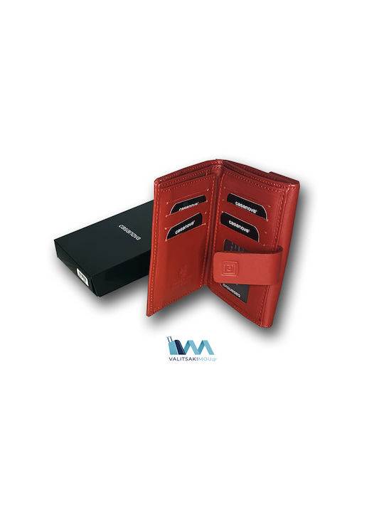 Casanova Leather Women's Wallet with RFID Red