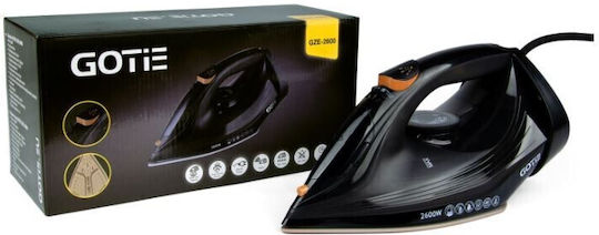 Gotie GZE-2600 Steam Iron 2600W with Ceramic Plate and Continuous Steam Supply 25g/min