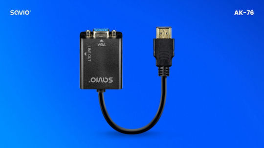 Savio Μετατροπέας HDMI male σε VGA female