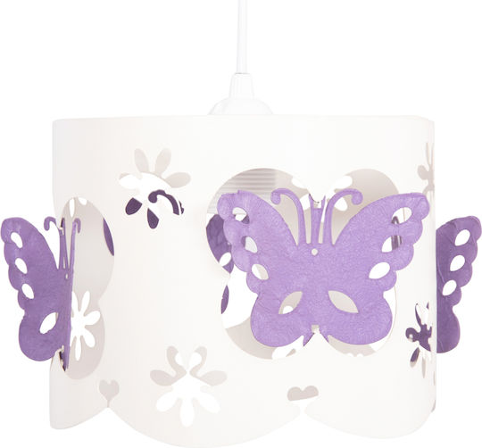 HomeMarkt Leptir Einfaches Licht Kinderdeckenleuchte Deckenleuchte 9W mit Fassung E27 Lila 23x15cm