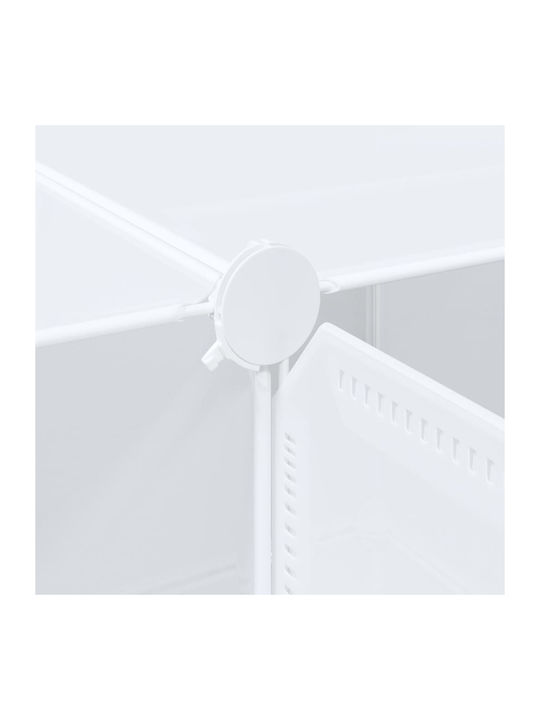 Triple Door Wardrobe White 145.5x46.5x144cm