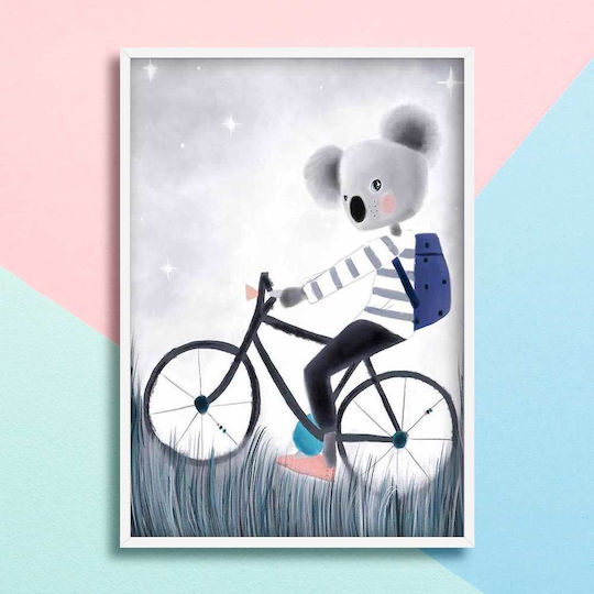 Kids Framed Plastic Wall Painting Koala 21x30cm