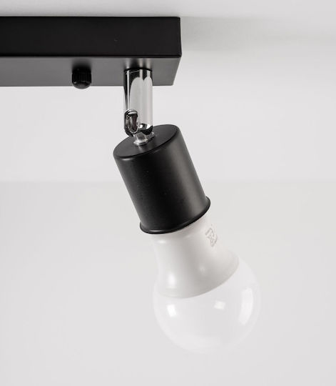Toolight Единично Спот с Цокъл E27 в Черен Цвят