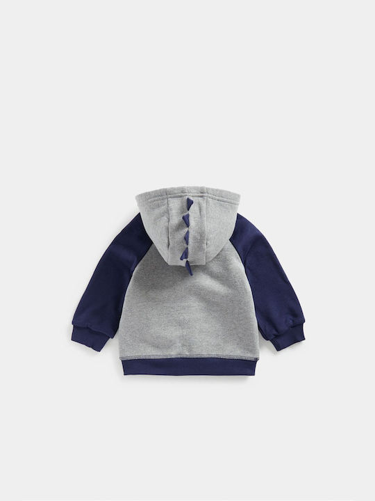 Kinder-Sweatshirt Strickjacke mit Kapuze Marineblau