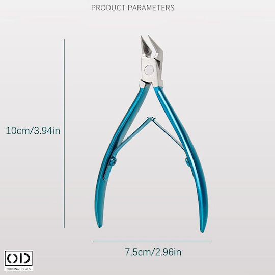 Cleste Profesional pentru Unghii de la Picioare, Cap de Tăiere Drept la 120 de Grade, Material Premium, Design Manevrabil, Ușor de Folosit, Dimensiune 10 X 6.5 Cm, Turcoaz, Oferte Originale