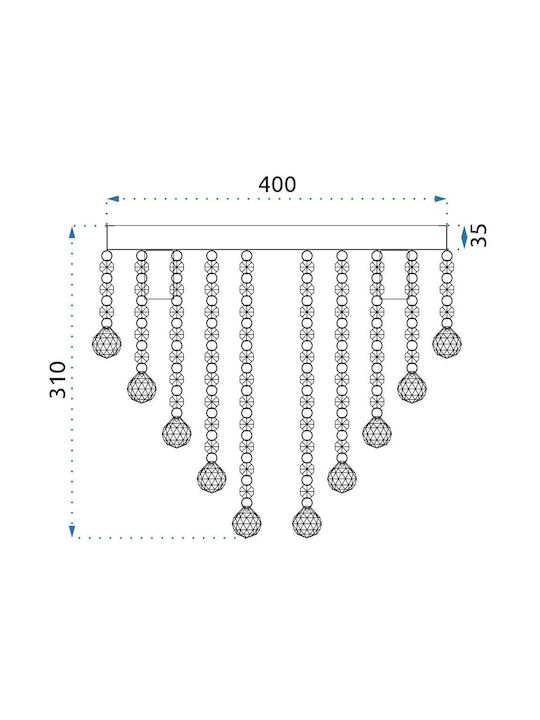 Toolight Candelabru cu Cristale OSW-00072