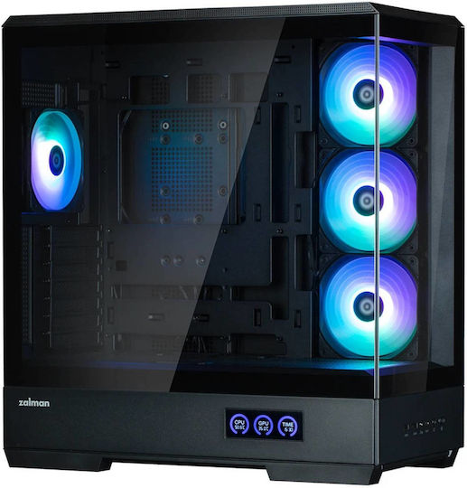 Zalman P50 DS Gaming Midi Tower Κουτί Υπολογιστή με Πλαϊνό Παράθυρο Μαύρο