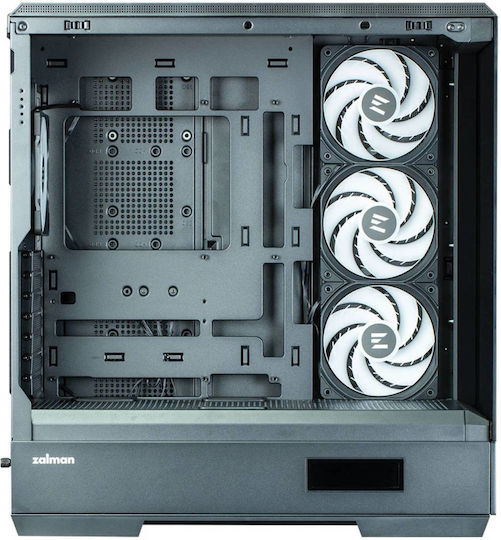 Zalman P50 DS Gaming Midi Tower Κουτί Υπολογιστή με Πλαϊνό Παράθυρο Μαύρο