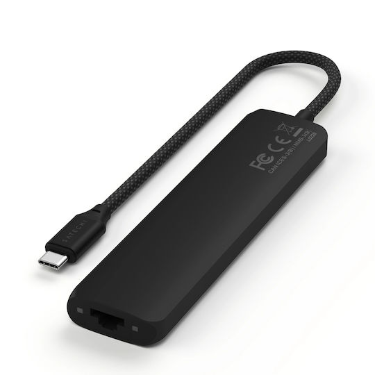 Satechi USB-C Docking Station with HDMI 4K PD Ethernet Black (ST-P7SK)