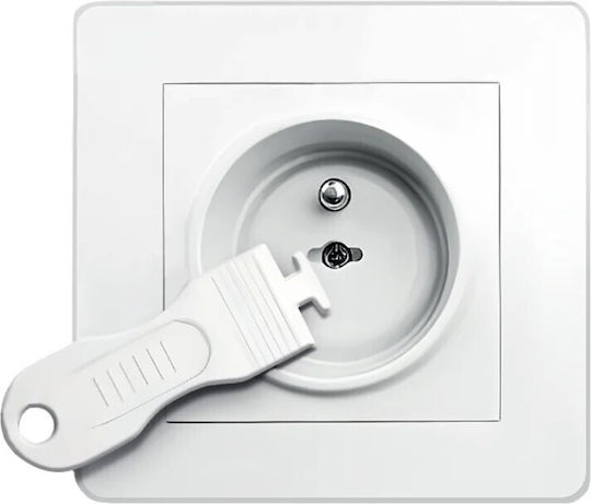 Sipo Socket Protective Cover Simple Placement made of Plastic in White Color 12pcs