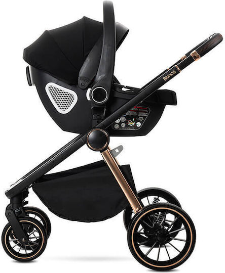 Lorelli Bianca Verstellbar 3 in 1 Baby Kinderwagen Geeignet für Neugeborene Schwarz