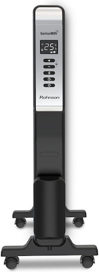 Rohnson Konvektorheizung Boden 2500W Mica mit elektronischem Thermostat und WiFi 64.5x66cm Gray