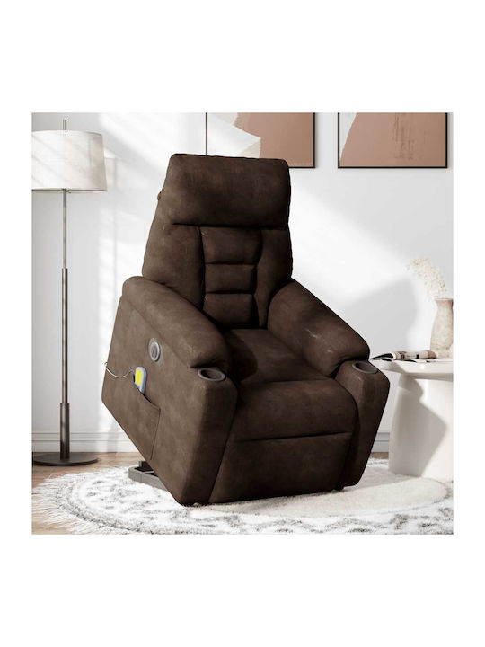 Relaxsessel Friseurwaschbecken mit Fußhocker Braun 72x90x99cm