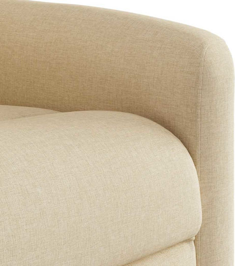 Relaxsessel Friseurwaschbecken mit Fußhocker Cream 78x95x100cm