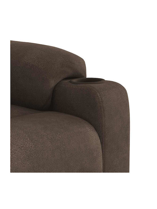 Relaxsessel Friseurwaschbecken mit Fußhocker Braun 72x90x99cm