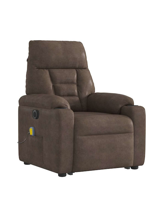 Relaxsessel Friseurwaschbecken mit Fußhocker Braun 72x90x99cm