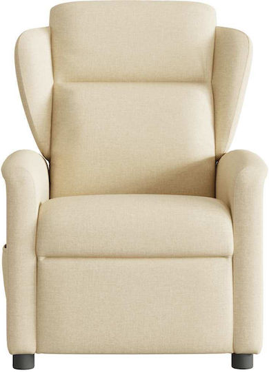 Relaxsessel Friseurwaschbecken mit Fußhocker Cream 78x95x100cm