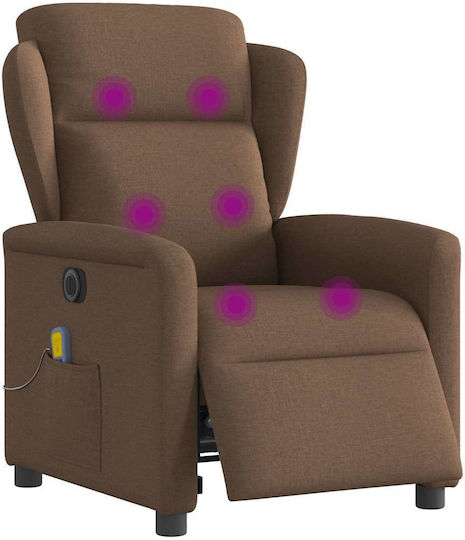 Relax Armchair Massage with Footstool Coffee 78x95x100cm