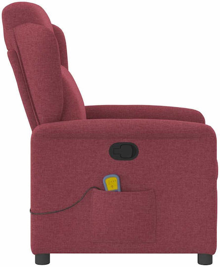 Relaxsessel Friseurwaschbecken mit Fußhocker Bordeaux 78x95x100cm