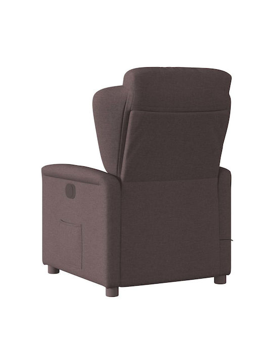 Πολυθρόνα Relax Massage με Υποπόδιο Σκούρο Καφέ 78x95x100cm