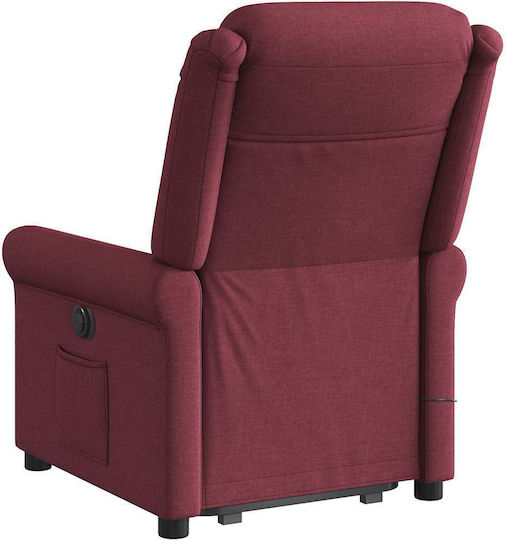 Relax Armchair Massage with Footstool Bordeaux 73x91.5x102.5cm
