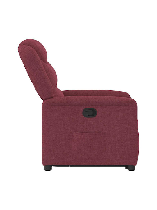 Relaxsessel mit Fußhocker Bordeaux 78x95x100cm