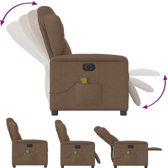 Relax Armchair Massage with Footstool Coffee 78x95x100cm
