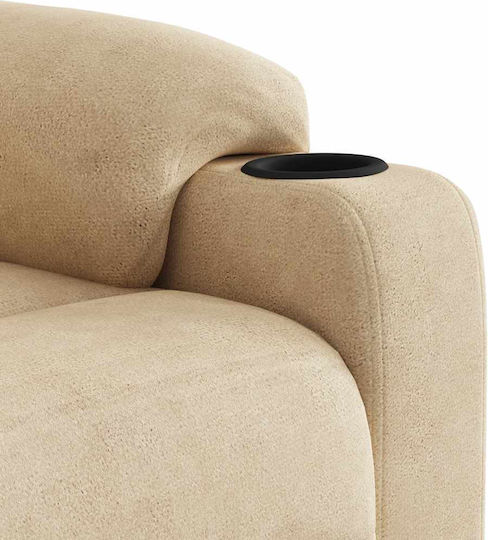 Relaxsessel Friseurwaschbecken mit Fußhocker Cream 72x90x99cm