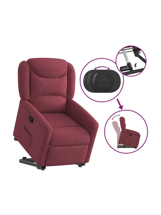 Relaxsessel mit Fußhocker Bordeaux 78x95x100cm