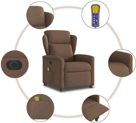 Relax Armchair Massage with Footstool Coffee 78x95x100cm