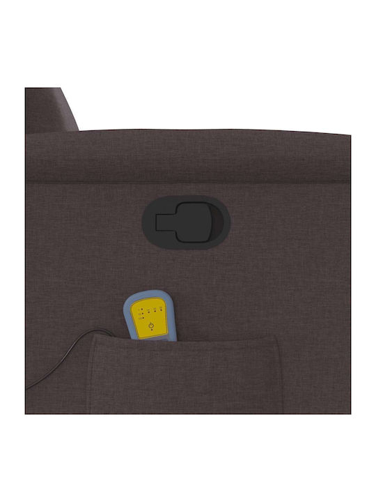 Πολυθρόνα Relax Massage με Υποπόδιο Σκούρο Καφέ 78x95x100cm