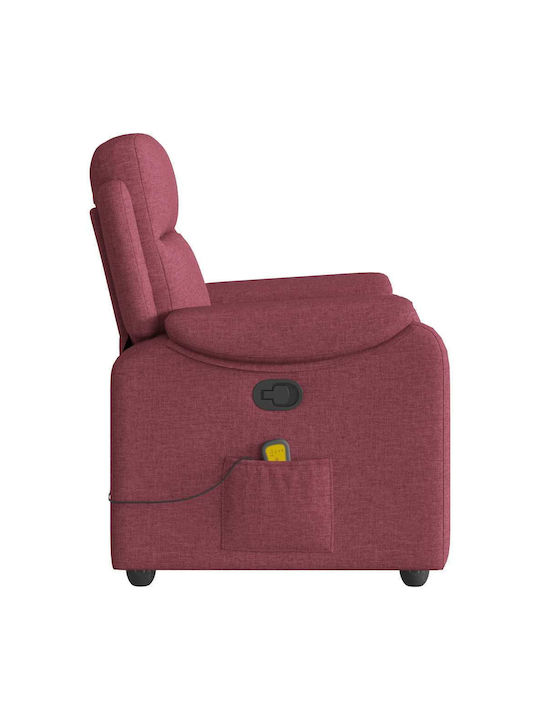 Relax Armchair Massage with Footstool Bordeaux 96x99x102cm