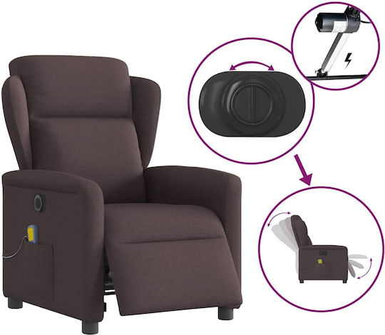 Relaxsessel Friseurwaschbecken mit Fußhocker Dark Brown 78x95x100cm