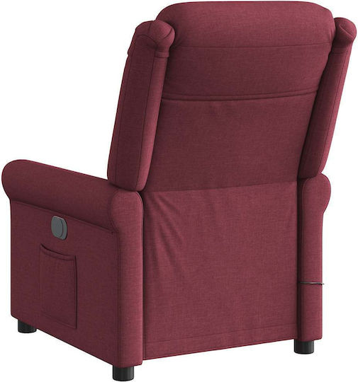 Πολυθρόνα Relax Massage με Υποπόδιο Μπορντό 73x91.5x102.5cm