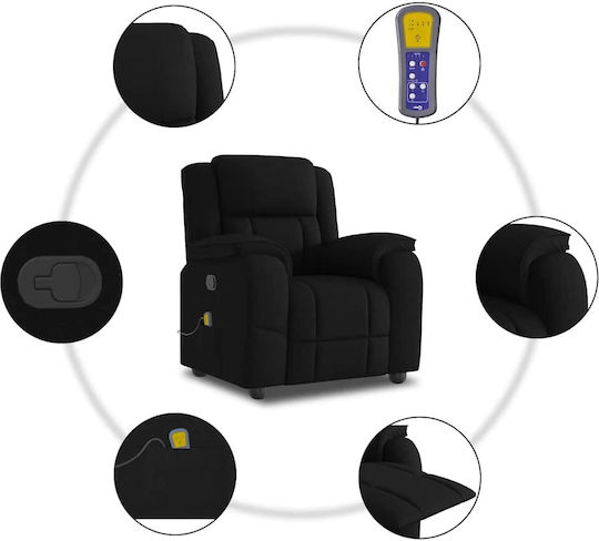 Relaxsessel Friseurwaschbecken mit Fußhocker Black 96x99x102cm